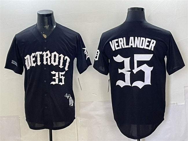 Detroit Tigers #35 Justin Verlander 2026 Black JEROMEN 'Motor Gothic Edition' Vapor Premier Limited Stitched Jersey 2