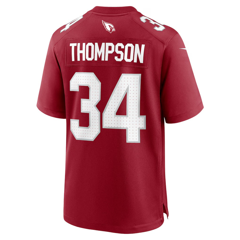 A.Cardinals #34 Jalen Thompson Cardinal JEROMEN Team Game Jersey