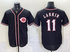 Cincinnati Reds #11 Barry Larkin 2026 Fashion Replica Black JEROMEN Out Stitched Jersey