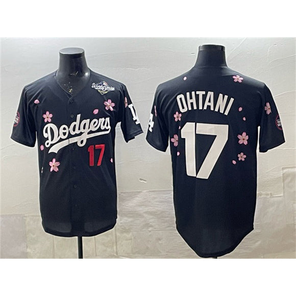 Los Angeles Dodgers #17 Shohei Ohtani Black JEROMEN 2025 World Series Patch Tokyo Series Limited Stitched Jersey