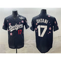 Los Angeles Dodgers #17 Shohei Ohtani Black JEROMEN 2025 World Series Patch Tokyo Series Limited Stitched Jersey