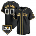 Custom Boston Red Sox 2024 Spring Training Patch Vapor Premier Limited Jersey ¨C All Stitched-Black JEROMEN
