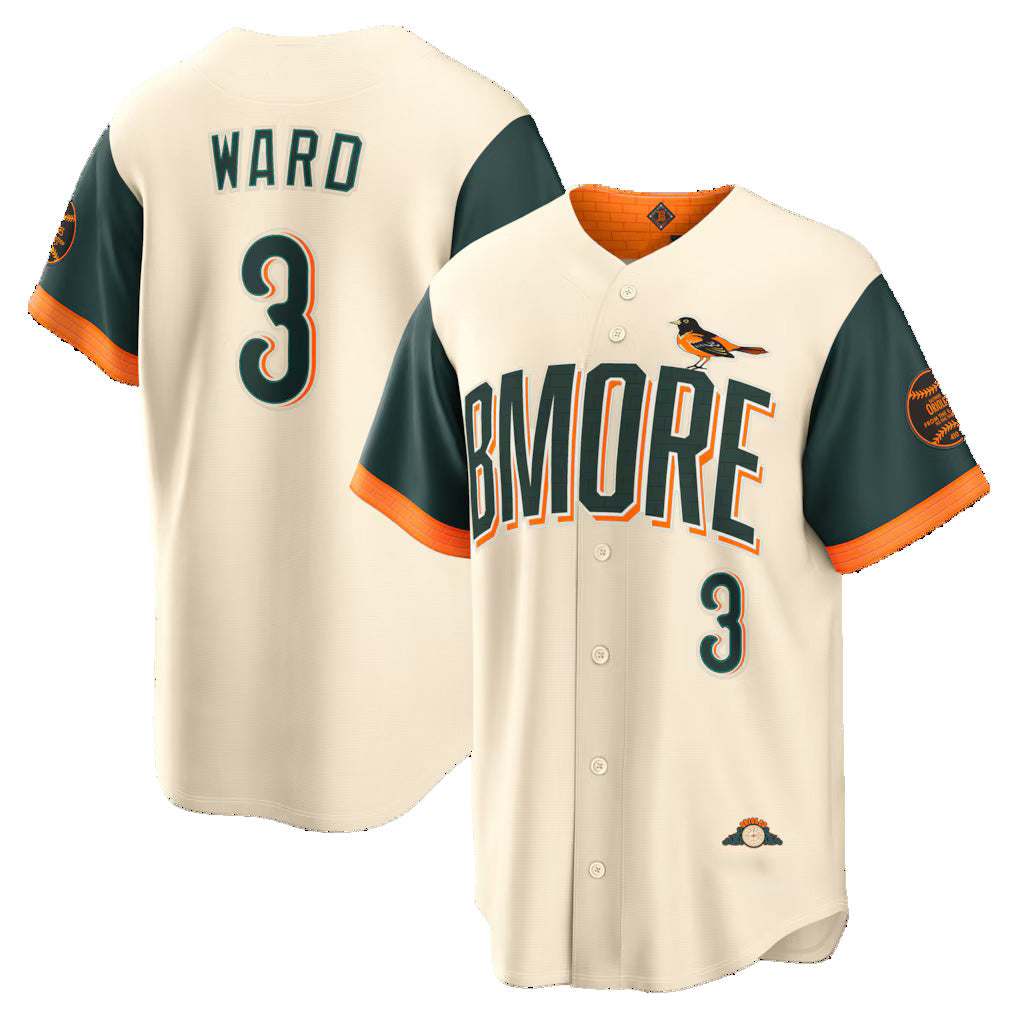 Baltimore Orioles #3 Taylor Ward Natural JEROMEN 2026 City Connect Stadium Jersey