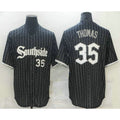 Chicago White Sox #35 Frank Thomas Black JEROMEN With Small Number 2021 City Connect Stitched Cool Base Jersey