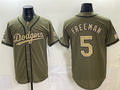 Los Angeles Dodgers #5 Freddie Freeman Olive JEROMEN 2026 Armed Forces Day Stitched Jersey
