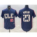 Cleveland Guardians #23 Josh Naylor Number Navy JEROMEN 2024 City Connect Limited Stitched Jersey