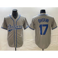 Los Angeles Dodgers #17 Shohei Ohtani Gray JEROMEN Cool Base With Patch Stitched Jersey