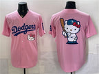 Los Angeles Dodgers Team Big Logo Pink JEROMEN 2025 Hello Kitty Vapor Limited Stitched Jersey