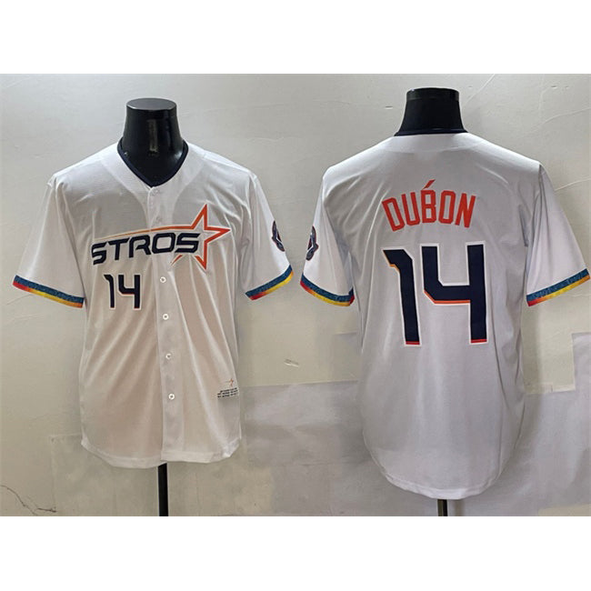 Houston Astros #14 Mauricio Dub¨®n White JEROMEN 2025 City Connect Limited Stitched Jersey