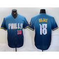 Philadelphia Phillies #18 Johan Rojas Number Blue JEROMEN 2024 City Connect Limited Stitched Jersey