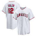Los Angeles Angels #12 Jorge Soler White JEROMEN Home Replica Jersey