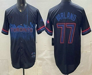 Toronto Blue Jays #77 Louis Varland Black JEROMEN City Limited Jersey