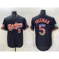 Los Angeles Dodgers #5 Freddie Freeman Black JEROMEN Mexico Cool Base Stitched Jersey