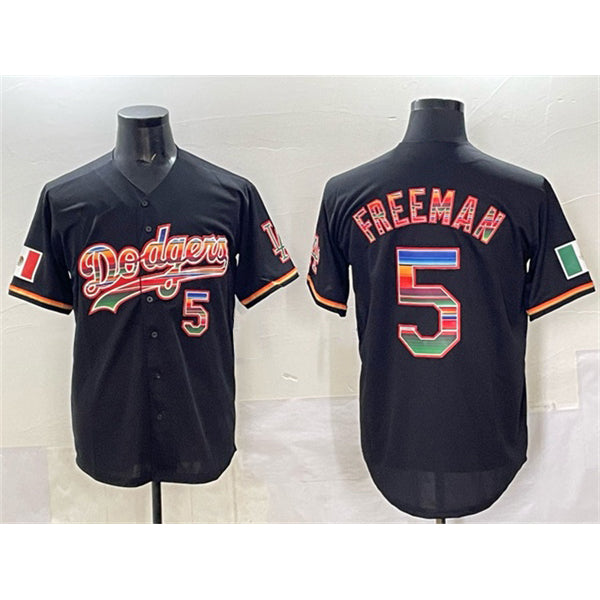 Los Angeles Dodgers #5 Freddie Freeman Black JEROMEN Mexico Cool Base Stitched Jersey