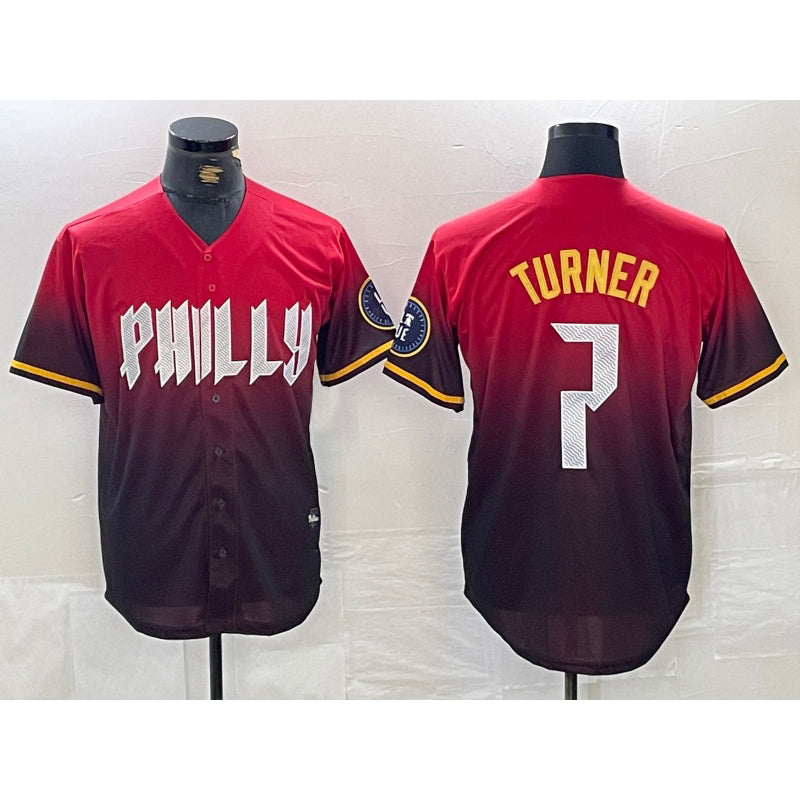 Philadelphia Phillies #7 Trea Turner Red JEROMEN 2024 City Cool Base Jersey