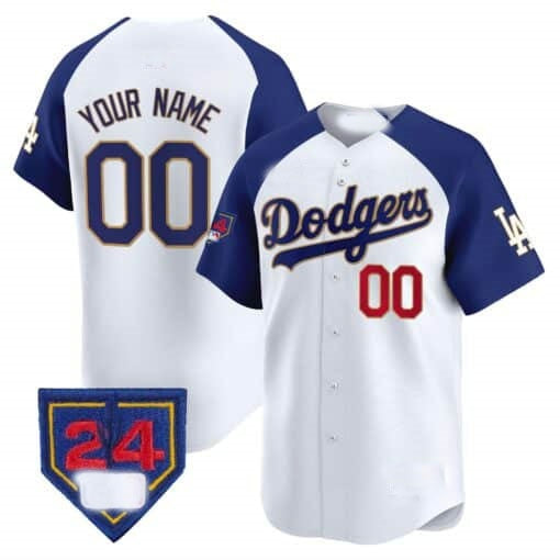 Custom Los Angeles Dodgers 2024 Spring Training Patch Vapor Premier Limited Jersey ¨C White 2 JEROMEN