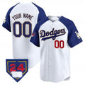 Custom Los Angeles Dodgers 2024 Spring Training Patch Vapor Premier Limited Jersey ¨C White 2 JEROMEN