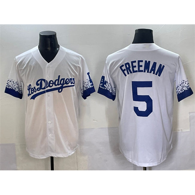Los Angeles Dodgers #5 Freddie Freeman White JEROMEN City Connect Cool Base Stitched Jersey