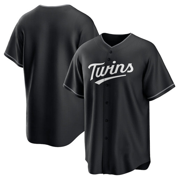 Minnesota Twins Blank Black JEROMEN Lights Out Limited Stitched Jersey