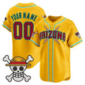 Custom Arizona Diamondbacks x One Piece Gold JEROMEN Vapor Premier Limited Jersey - Stitched