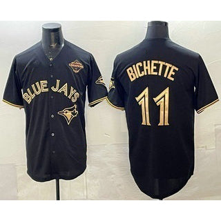 Toronto Blue Jays #11 Bo Bichette Black Gold JEROMEN 2025 American League Champions Limited Stitched Jersey