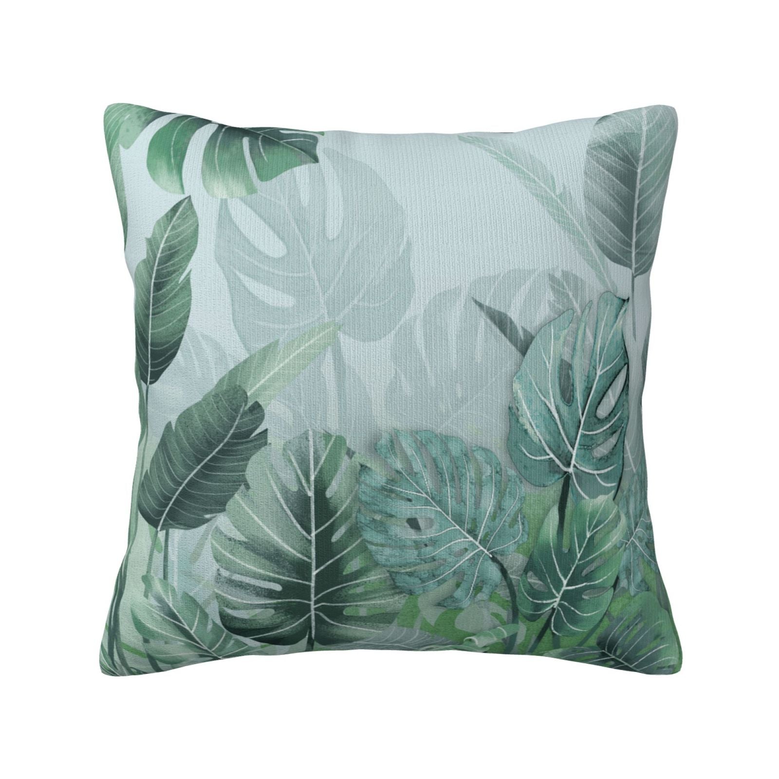 Keyword1 Tropical Leaves Plant Pillow 18x18in - Main Image