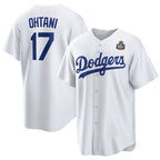 Los Angeles Dodgers #17 Shohei Ohtani White JEROMEN 2024 World Series Cool Base Stitched Jersey