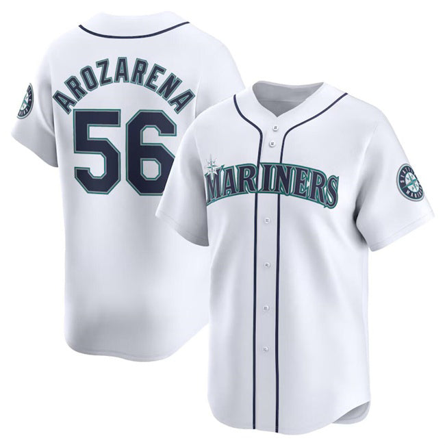 Seattle Mariners #56 Randy Arozarena White JEROMEN 2024 Home Limited Stitched jersey