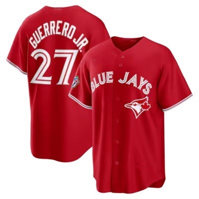 Toronto Blue Jays #27 Vladimir Guerrero Jr. Red JEROMEN 50th Anniversary Alternate Limited Jersey