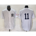 New York Yankees #11 Anthony Volpe White JEROMEN With Patch 2024 Cool Base Stitched Jersey