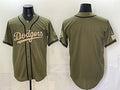 Los Angeles Dodgers Blank Olive JEROMEN 2026 Armed Forces Day Stitched Jersey 2