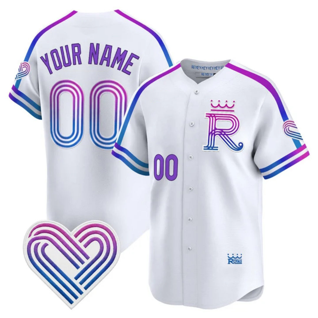 Custom Kansas City Royals White JEROMEN 2026 City Connect Stadium Stitched Jersey
