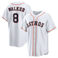 Houston Astros #8 Christian Walker White JEROMEN Home Replica Jersey