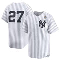 New York Yankees #27 Giancarlo Stanton White JEROMEN 2024 World Series Home Limited Stitched Jersey