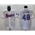Texas Rangers #48 Jacob deGrom White JEROMEN 2024 Gold Collection Limited Cool Base Jersey