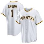 Pittsburgh Pirates #1 Groom Home White JEROMEN Replica Jersey