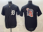 Detroit Tigers Team Big Logo Black JEROMEN Limited Stitched Jersey