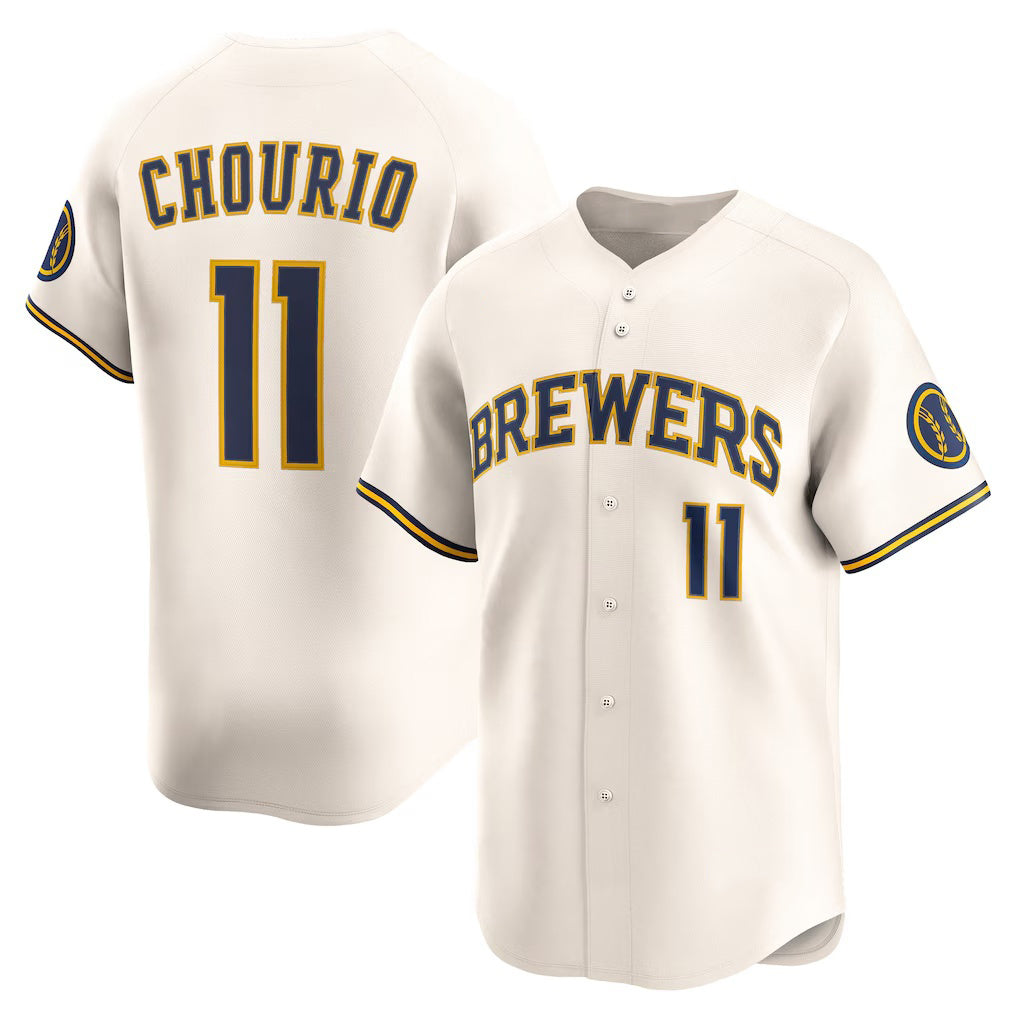 Milwaukee Brewers #11 Jackson Chourio Cream JEROMEN Home Limited Jersey