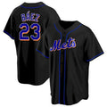 New York Mets #23 Javier Baez Black JEROMEN Replica Jersey