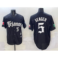 Texas Rangers #5 Corey Seager Black JEROMEN Mexico 2025 Vapor Premier Limited Stitched Jersey