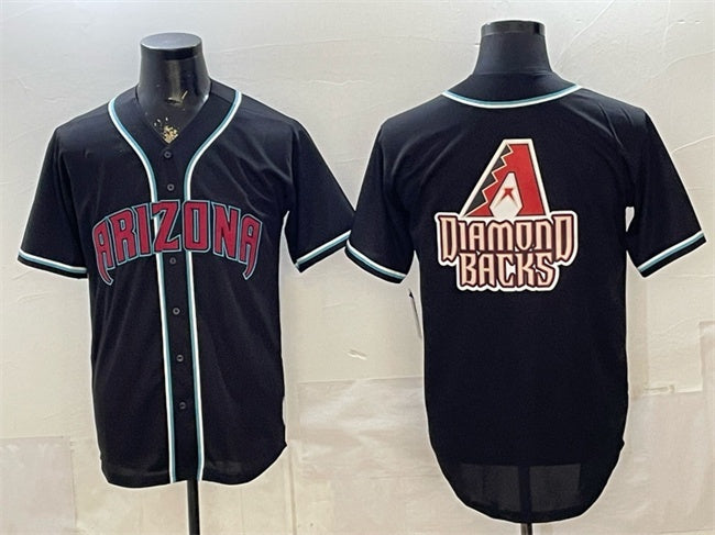 Arizona Diamondbacks Team Big Logo 2026 Fashion Replica Black JEROMEN Out Stitched Jersey