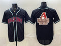 Arizona Diamondbacks Team Big Logo 2026 Fashion Replica Black JEROMEN Out Stitched Jersey