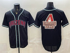 Arizona Diamondbacks Team Big Logo 2026 Fashion Replica Black JEROMEN Out Stitched Jersey