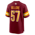 W.Commanders #57 Nick Bellore Burgundy JEROMEN Team Game Jersey