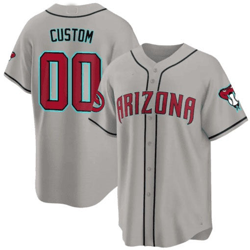 Custom Arizona Diamondbacks 2024 Cool Base Jersey ¨C Gray JEROMEN