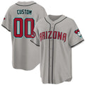 Custom Arizona Diamondbacks 2024 Cool Base Jersey ¨C Gray JEROMEN