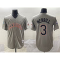San Diego Padres #3 Jackson Merrill Gray JEROMEN Fashion Throwback With Patch Cool Base Stitched Jersey
