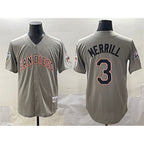 San Diego Padres #3 Jackson Merrill Gray JEROMEN Fashion Throwback With Patch Cool Base Stitched Jersey