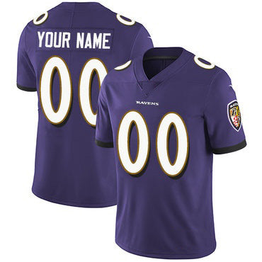 Custom B.Ravens Purple JEROMEN Vapor Untouchable Player Limited Jersey