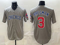 Chicago Cubs #3 Alex Bregman Grey JEROMEN Limited Stitched Jersey